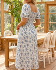 Cirella - Midi jurk voor dames in zwart met roze bloemenprint
