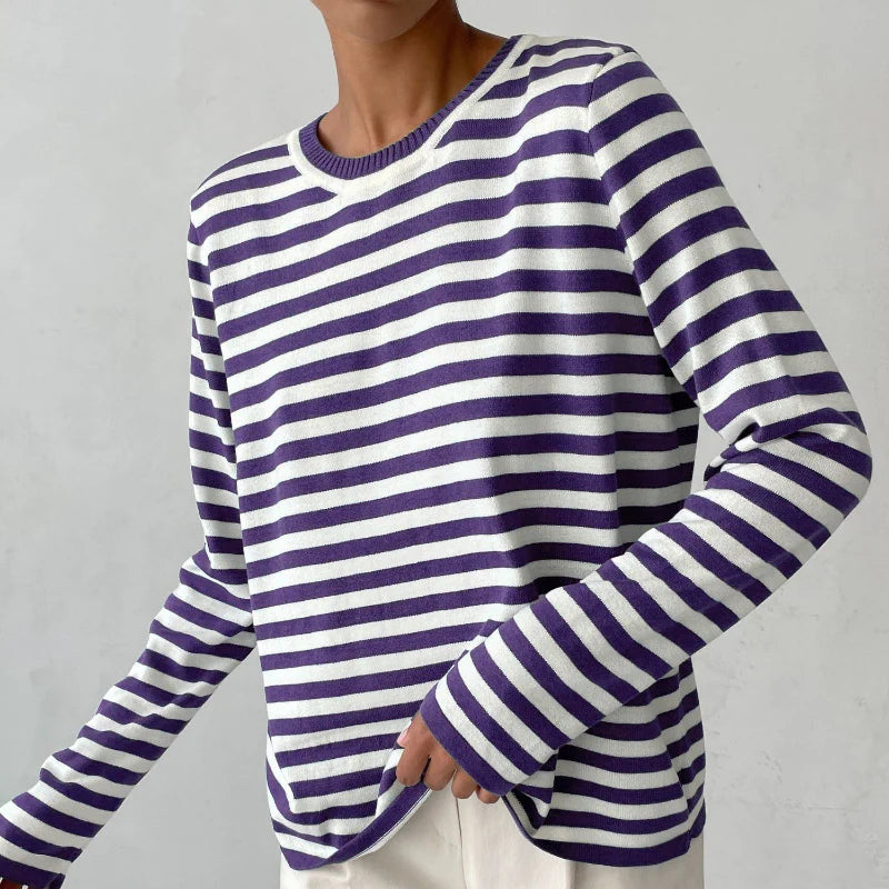 Scarlett - Classic Stripped Cotton Shirt
