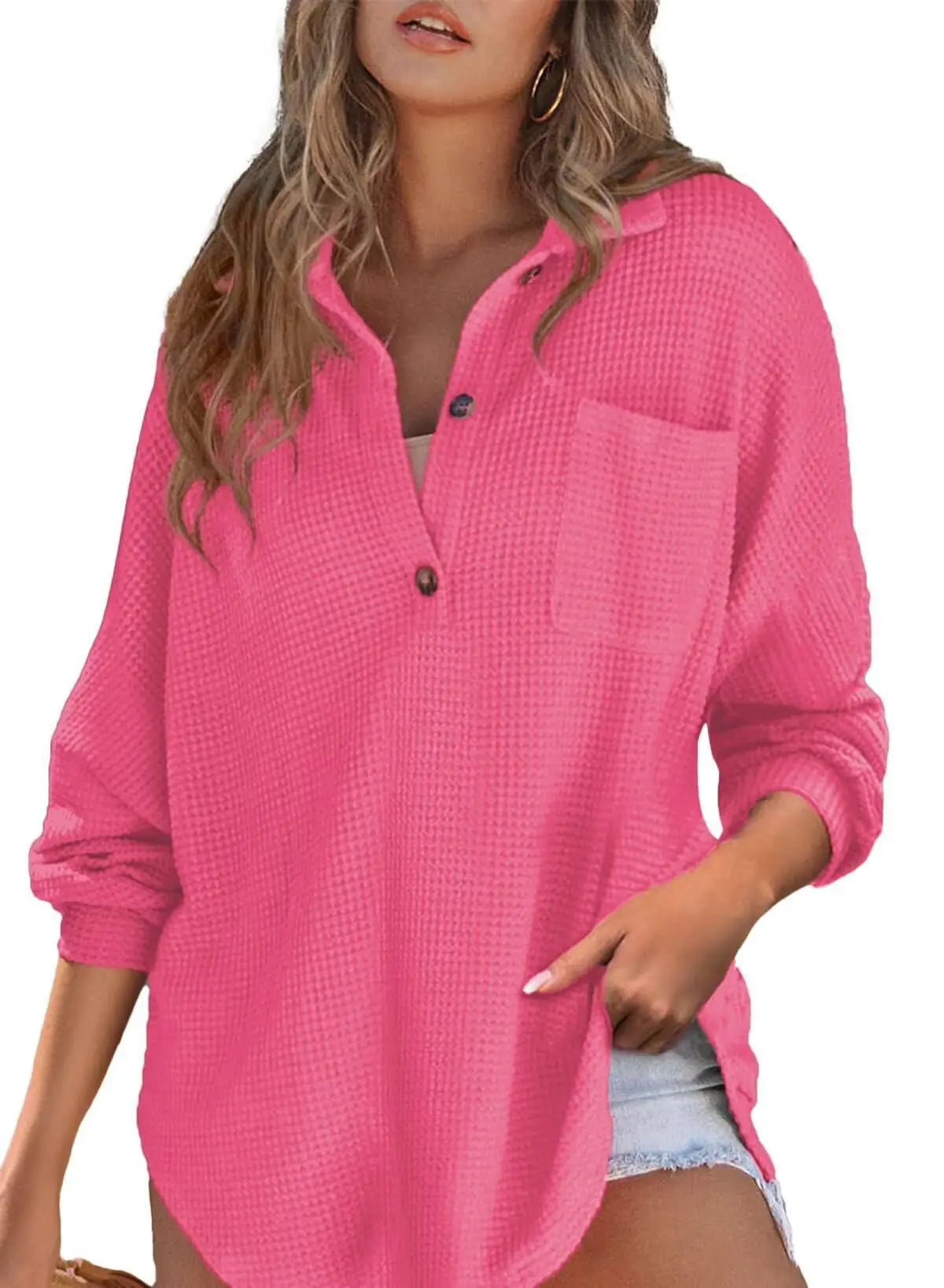 Sofia - Trendy gebreide wafel top
