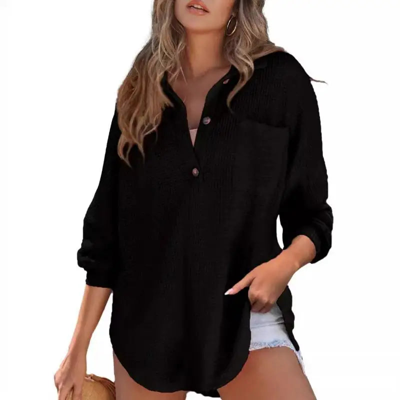 Sofia - Trendy gebreide wafel top