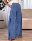 Areliax - Hoge taille dames broek met vloeiende split in elegante stijl