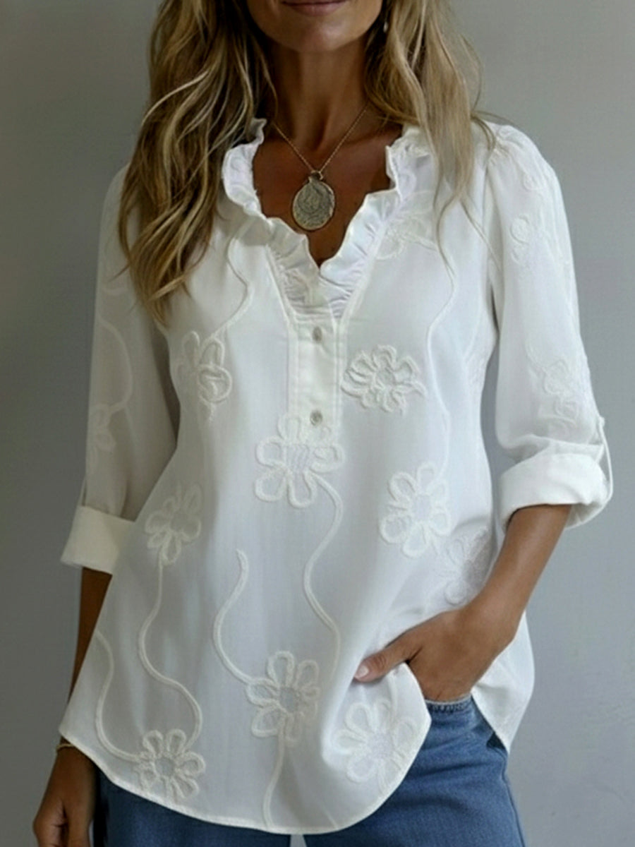 Belora - Chemise Lente Elegantie Bloemenprint