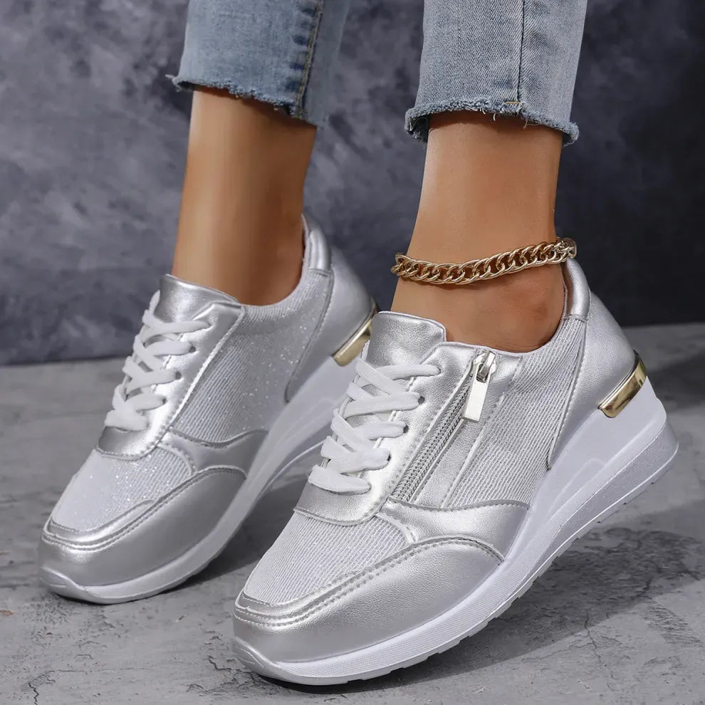 Pavrixa - Dames Sneakers Versterkt Comfort Zijrits Moderne Stijl