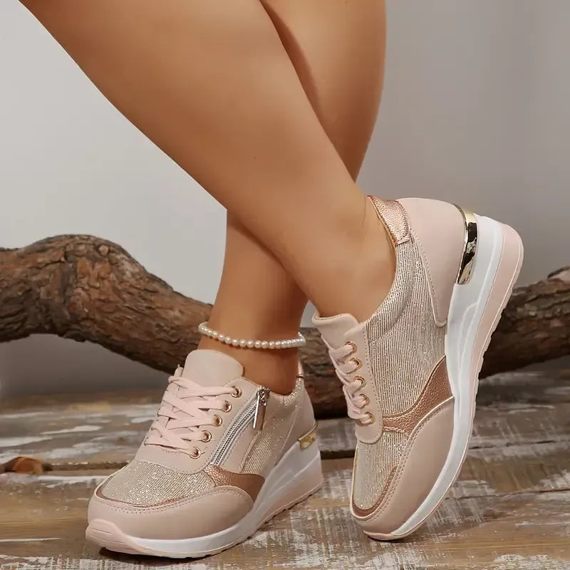 Pavrixa - Dames Sneakers Versterkt Comfort Zijrits Moderne Stijl