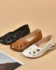 Kavrine - Dames Platte Schoenen Van Gesneden Leer Elegant Slip-On
