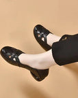 Kavrine - Dames Platte Schoenen Van Gesneden Leer Elegant Slip-On