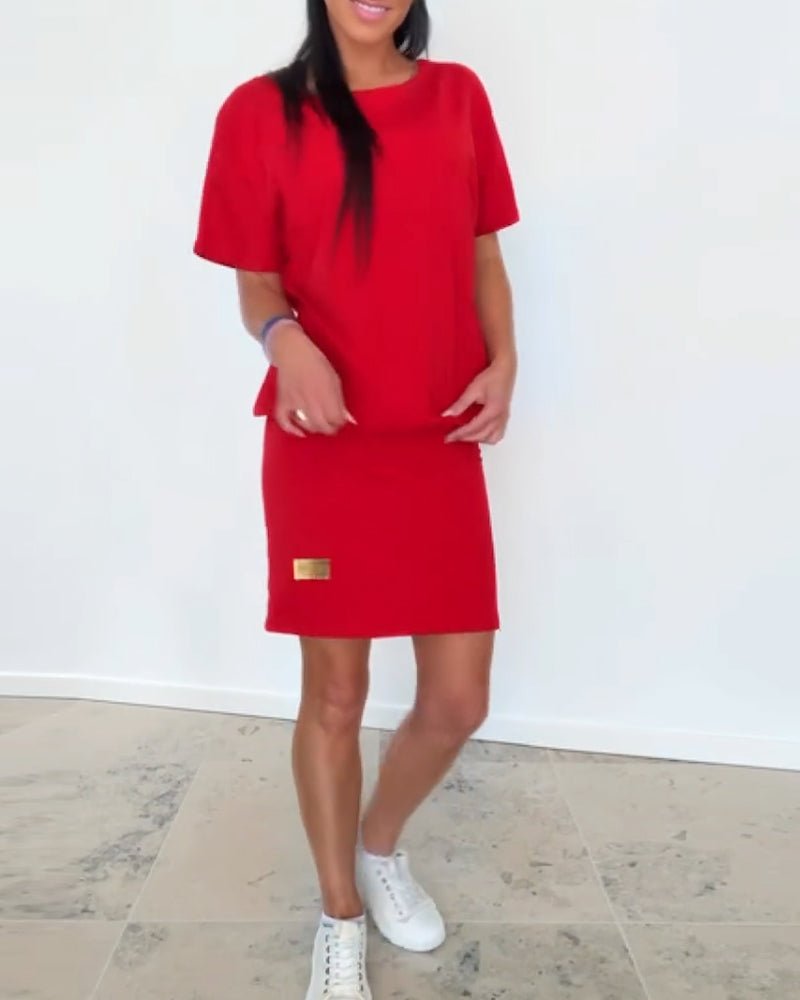 Demyra - Korte stretch jurk voor dames in zwart casual chic stijl
