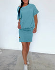 Demyra - Korte stretch jurk voor dames in zwart casual chic stijl