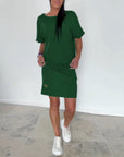 Demyra - Korte stretch jurk voor dames in zwart casual chic stijl
