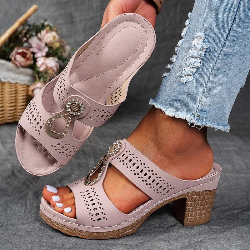 Novellea - Dames orthopedische sandalen met comfortabele en open hak