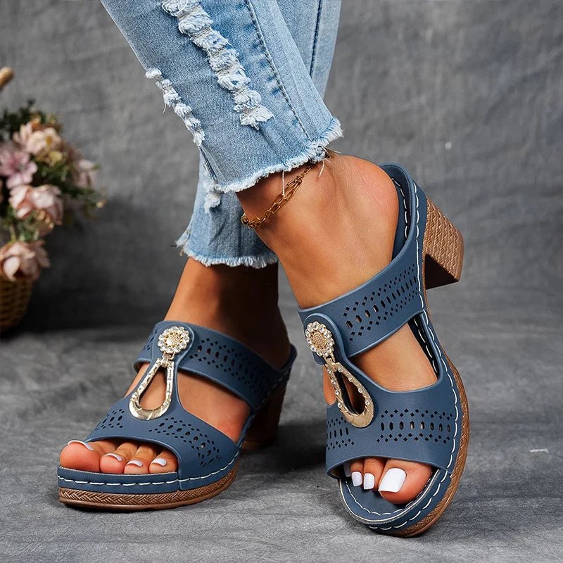 Novellea - Dames orthopedische sandalen met comfortabele en open hak