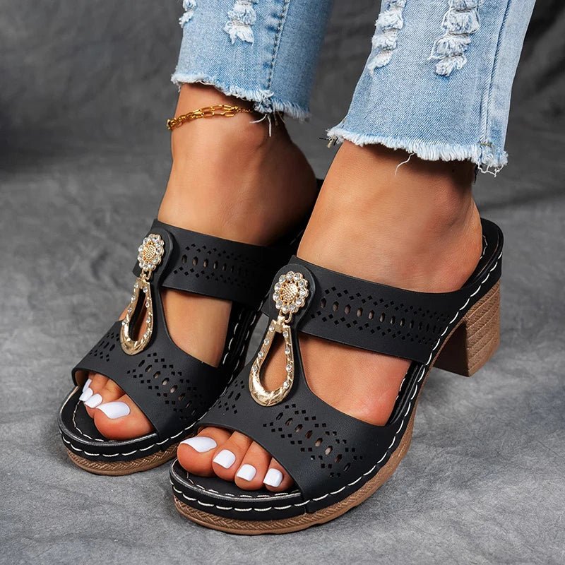 Novellea - Dames orthopedische sandalen met comfortabele en open hak