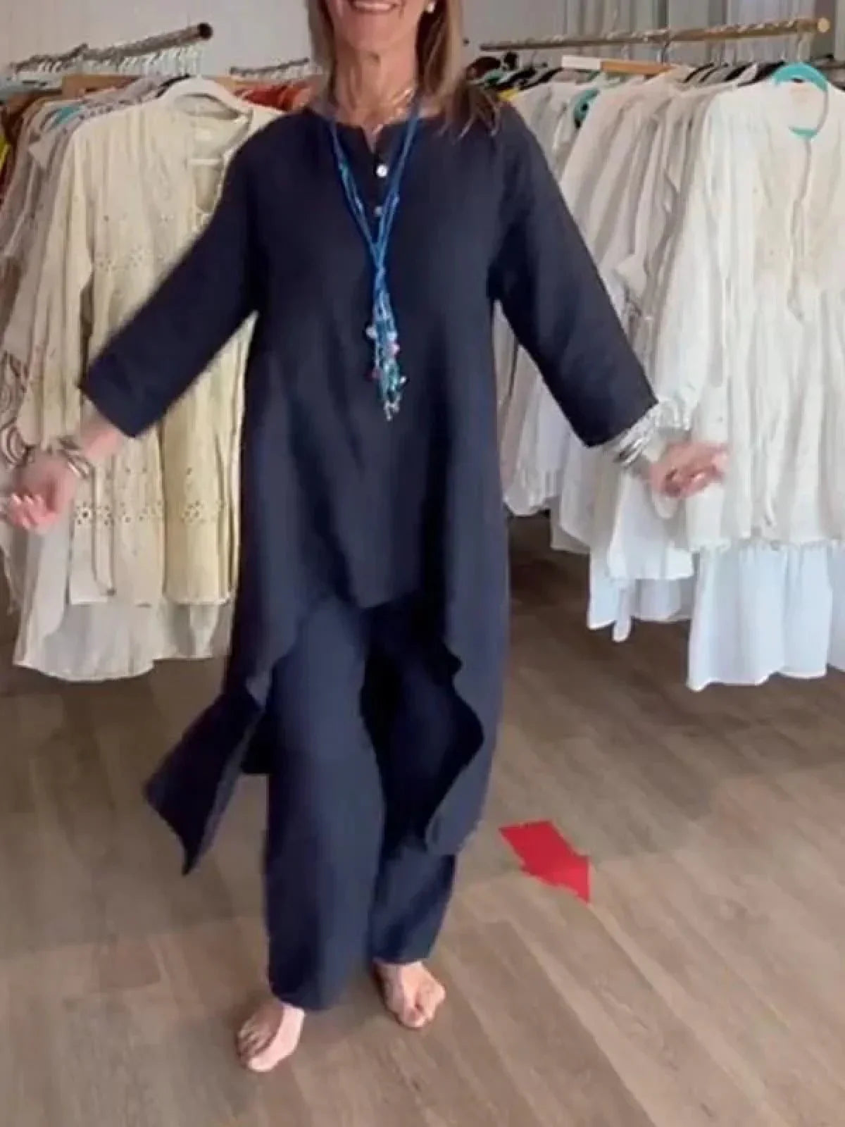 Rachel - Ladies linen trouser suit