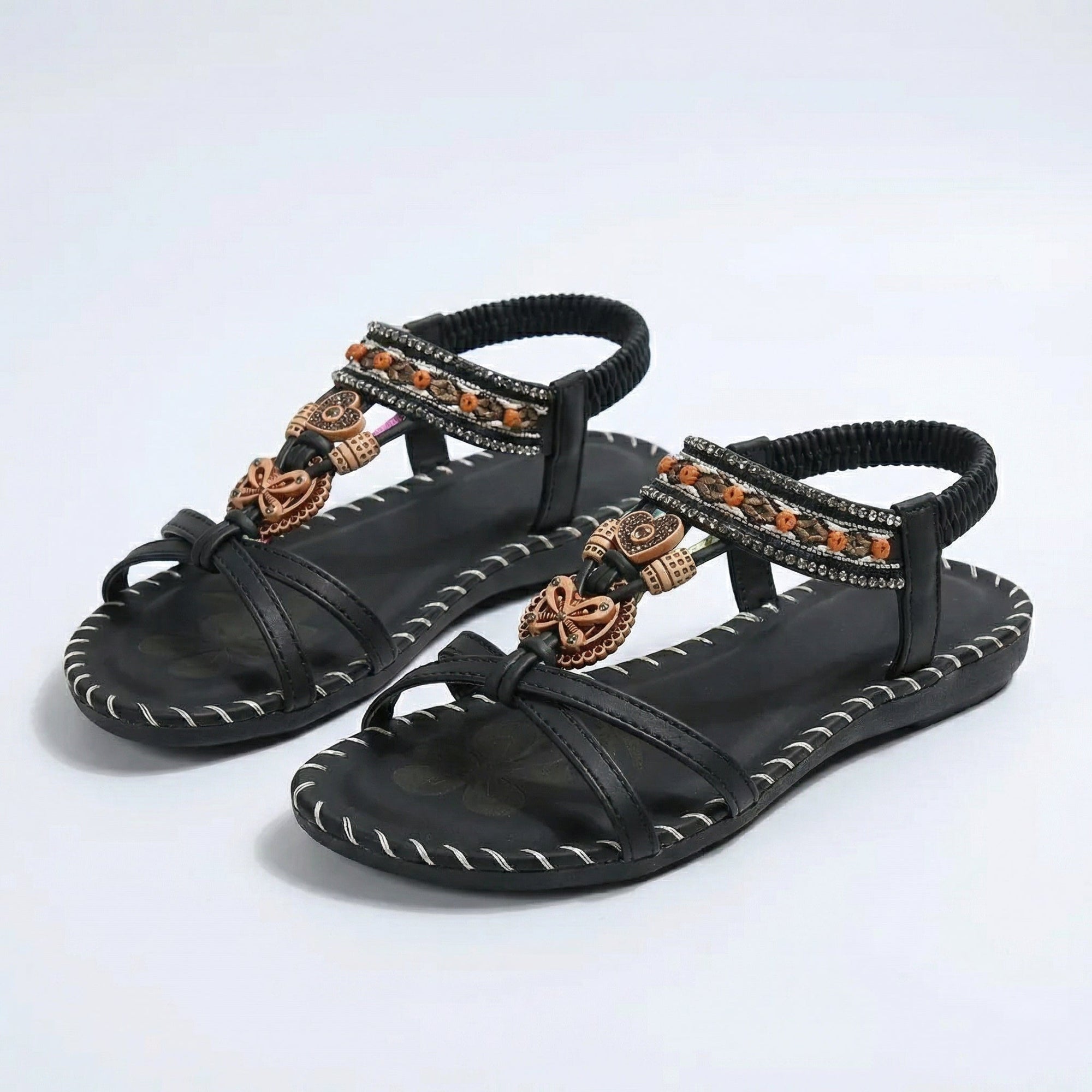 Hovira - Comfortabele Boheemse Platte Sandalen in Ibiza Chic Stijl