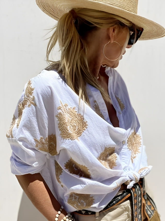 Elina - Chique Ibiza stijl Blouse