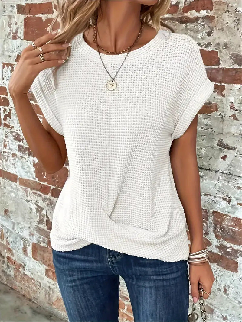 Clarissa - Elegante zomertop met ronde hals