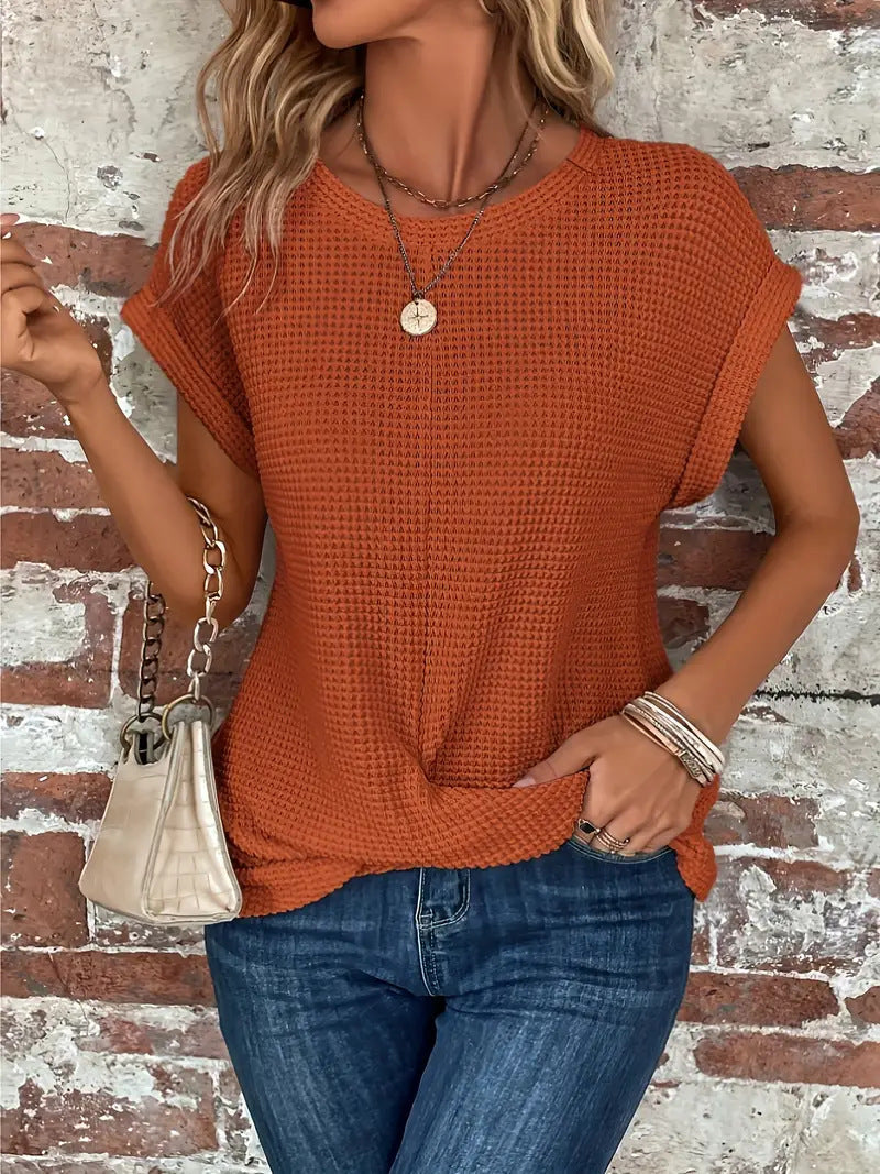 Clarissa - Elegante zomertop met ronde hals