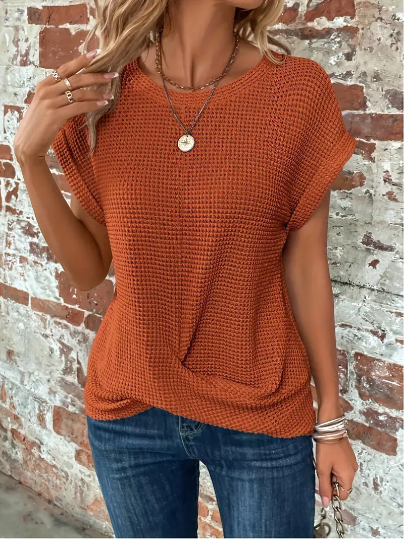 Clarissa - Elegante zomertop met ronde hals