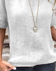Kira - Casual blouse van katoen en linnen