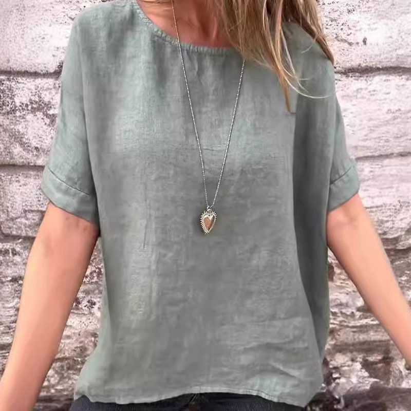 Kira - Casual blouse van katoen en linnen