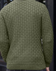 Mirko - Heren Trui Met Textuur en Hoge Kraag Elegant