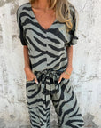Alina - Tweedelige zebraprint set voor vrouwen