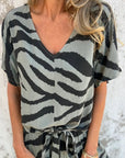 Alina - Tweedelige zebraprint set voor vrouwen