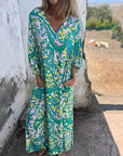 Herminie - Elegante Maxi jurk met prachtige zomerprint voor dames