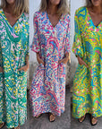 Herminie - Elegante Maxi jurk met prachtige zomerprint voor dames
