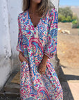 Herminie - Elegante Maxi jurk met prachtige zomerprint voor dames