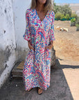 Herminie - Elegante Maxi jurk met prachtige zomerprint voor dames
