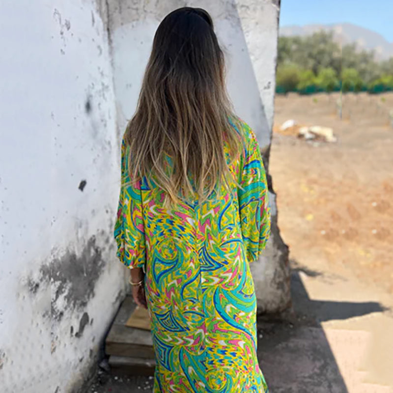 Herminie - Elegante Maxi jurk met prachtige zomerprint voor dames