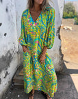 Herminie - Elegante Maxi jurk met prachtige zomerprint voor dames
