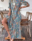 Esther - Elegante V-hals bloemenprint boho jurk voor dames