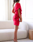 Arya - Vrouwen Off Shoulder Cocktailjurk met Ruches Mouwen