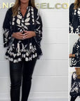 Alix - Elegante blouse met uitlopende mouwen en V-hals
