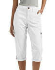 Ophiria - Dames capri cargo broek met meerdere zakken, casual pasvorm