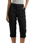 Ophiria - Dames capri cargo broek met meerdere zakken, casual pasvorm
