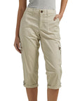 Ophiria - Dames capri cargo broek met meerdere zakken, casual pasvorm