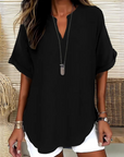 Sylmira - Elegante Losse Blouse met V-hals