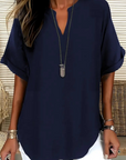 Sylmira - Elegante Losse Blouse met V-hals