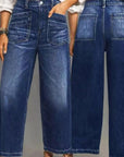 Rexelle - Dames Jeans Hoge Taille Wijde Pasvorm Denim Comfort & Moderne Stijl
