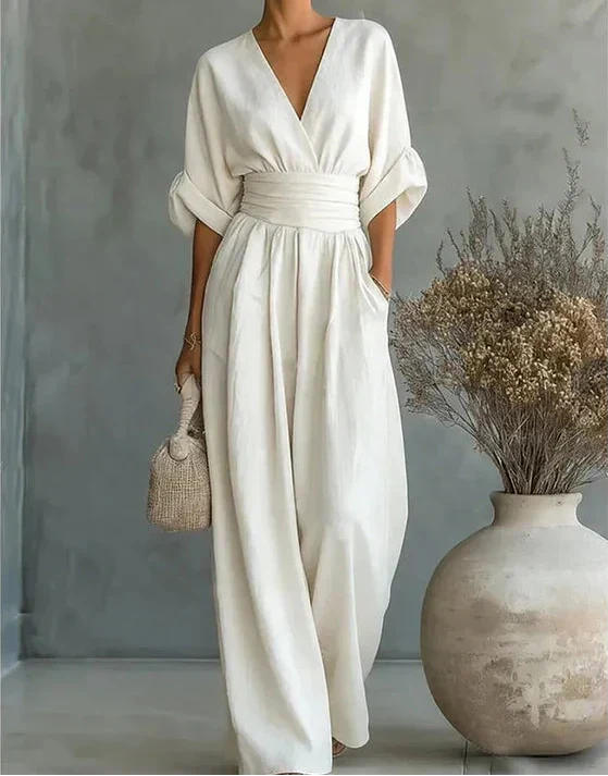 Avelissea - Dames jumpsuit met V-hals
