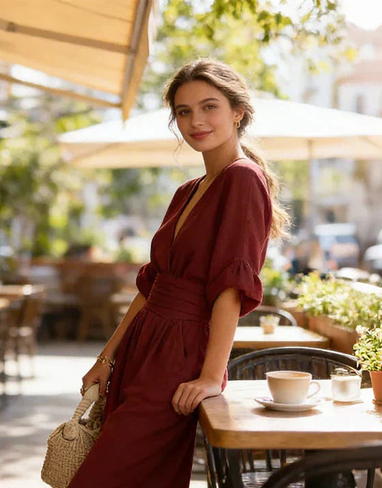 Avelissea - Dames jumpsuit met V-hals
