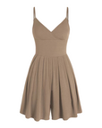 Mirestra - Dames jumpsuit met ribstof short en geïntegreerde uitlopende rok