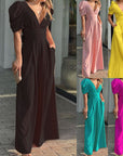 Rosenya - Elegante dames jumpsuit met V-hals en palazzo broek