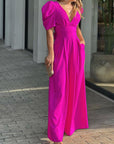 Rosenya - Elegante dames jumpsuit met V-hals en palazzo broek