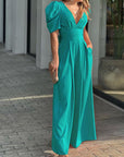 Rosenya - Elegante dames jumpsuit met V-hals en palazzo broek