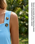 Rhyzelia - Dames Zomer Jumpsuit Zonder Mouwen met Brede Benen