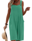 Rhyzelia - Dames Zomer Jumpsuit Zonder Mouwen met Brede Benen